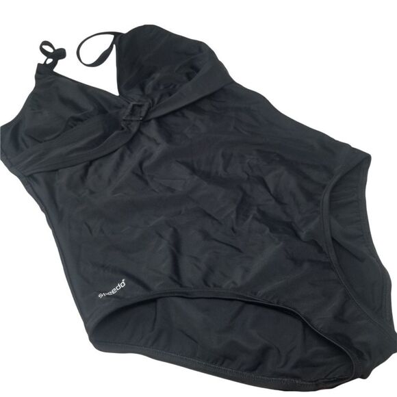 BLACK SPEEDO SWIM SUIT. SIZE 16. - Picture 1 of 11